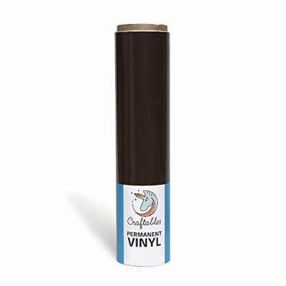 Picture of Craftables Brown Vinyl Roll - Permanent, Adhesive, Glossy & Waterproof | 12" x 6' | for Crafts, Cricut, Silhouette, Expressions, Cameo, Decal, Signs, Stickers