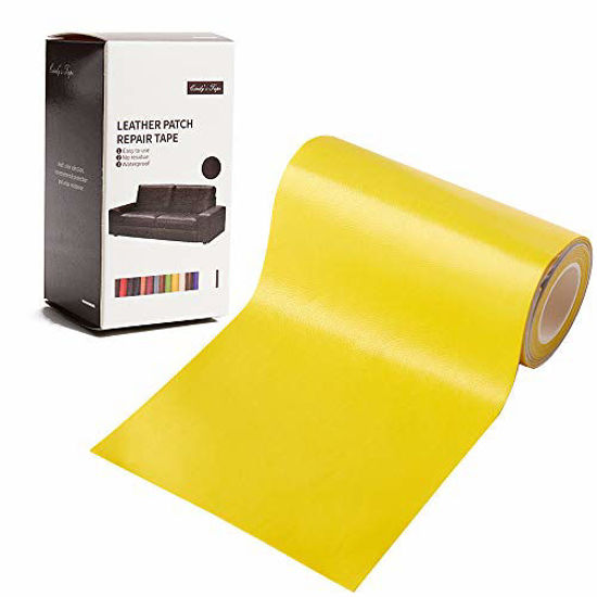 GetUSCart- Leather Repair Patch Tape Yellow 3 x 60 inch Self Adhesive  Leather Repair Tape for Furniture, Car Seats, Couch, Sofa, Office Chair,  Vinyl Repair Kit