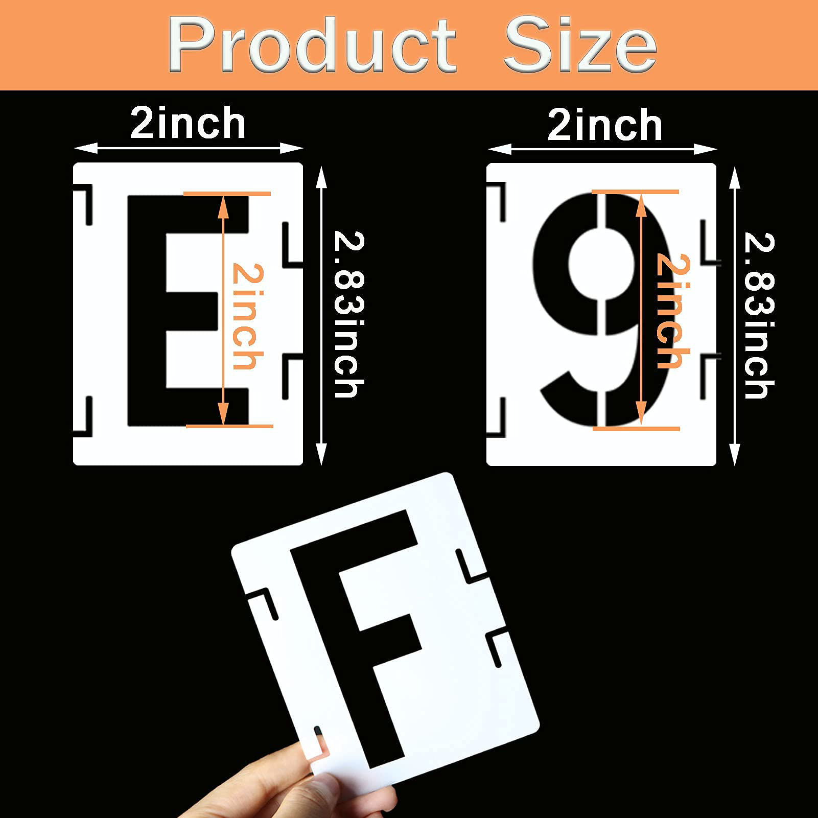GetUSCart- 2 Inch Letter Stencils Symbol Numbers Craft Stencils, 42 Pcs ...