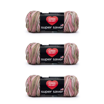 Picture of Red Heart Super Saver Yarn, 3 Pack, Pink Camo 3 Count