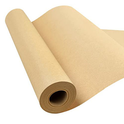 Picture of Brown Paper Roll 15"×400", Brown Wrapping Paper, Wrapping Paper, Craft Paper, Packing Paper for Moving, Packing, Gift Wrapping, Wall Art, Table Runner, Floor Covering