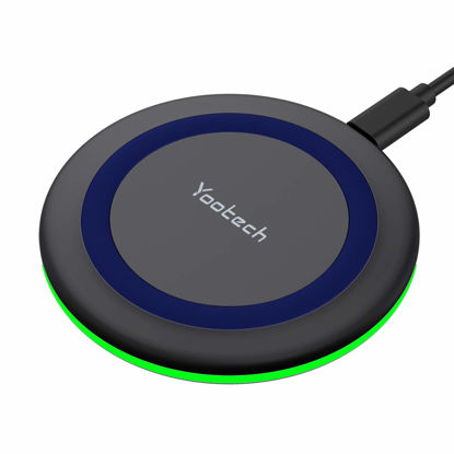 Picture of Yootech Wireless Charger,10W Max Fast Wireless Charging Pad Compatible with iPhone 14/14 Plus/14 Pro/14 Pro Max/13/13 Mini/SE 2022/12/11/X/8,Samsung Galaxy S22/S21/S20,AirPods Pro 2(No AC Adapter)