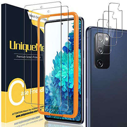 Picture of UniqueMe [2+3 Pack Camera Lens Protector and Screen Protector for Samsung Galaxy S20 FE 5G / 4G / Fan Edition 5G 6.5 inch Tempered Glass【Not for Samsung S20 6.2 inch】 HD Clear [Anti-Scratch]