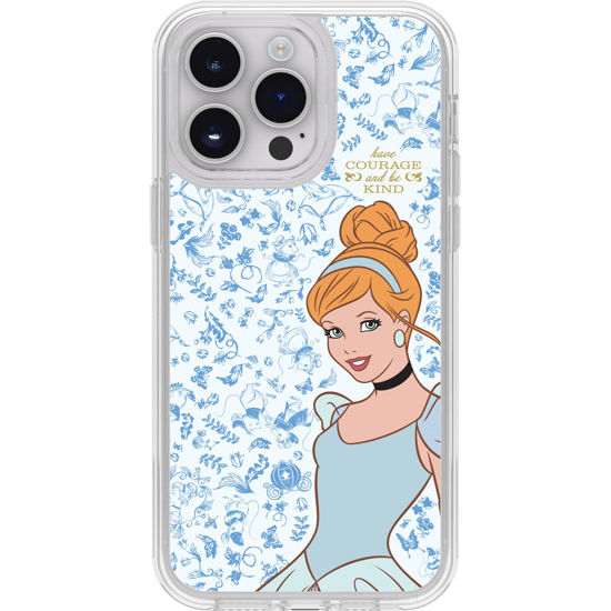 Picture of OtterBox iPhone 14 Pro Max Symmetry Series+ Case - CINDERELLA COURAGE & KIND, ultra-sleek, snaps to MagSafe, raised edges protect camera & screen