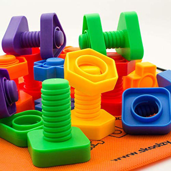 GetUSCart Skoolzy Nuts and Bolts 24 Piece Toy Building Block Set