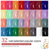 Picture of JODSONE Gel Nail Polish Kit with U V Light 32 Colors Gel Polish Nail Kit Soak Off Gel Nail Set Manicure Tools Nail Gel Kit Gifts for Women