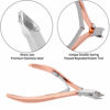 Picture of Cuticle Trimmer with Cuticle Pusher and Cutter,YINYIN Cuticle Remover Cutter Nipper Clippers Durable Pedicure Manicure Tools for Fingernails and Toenails(D501-RoseGold)…