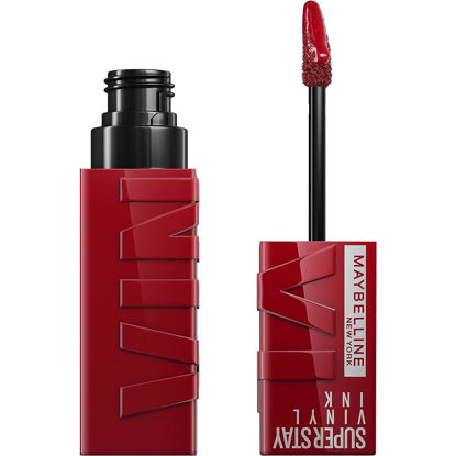 Picture of MAYBELLINE New York Super Stay Vinyl Ink Longwear No-Budge Liquid Lipcolor Makeup, Highly Pigmented Color and Instant Shine, Lippy, Cranberry Red Lipstick, 0.14 fl oz, 1 Count