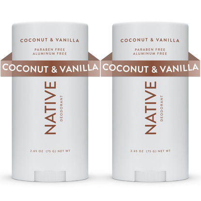 Picture of Native Deodorant | Natural Deodorant for Women and Men, Aluminum Free with Baking Soda, Probiotics, Coconut Oil and Shea Butter | Coconut & Vanilla - Pack of 2
