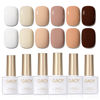 Picture of GAOY Nude Gel Polish Set, 6 Neutral Colors Gel Nail Kit for Nail Art DIY Manicure and Pedicure at Home