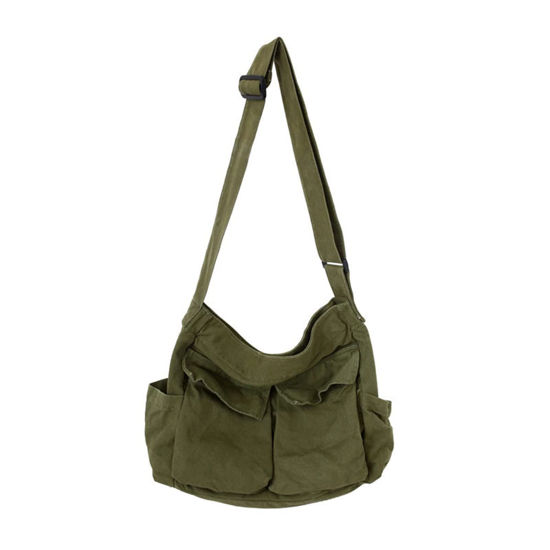 Buy LOV Plain Olive Green Satchel Bag with Phone Bag & Pouch from Westside