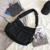 Picture of GAXOS Aesthetic Cute Messenger Bag for School Vintage Black Canvas Crossbody for Women Shoulder Laptop Bag