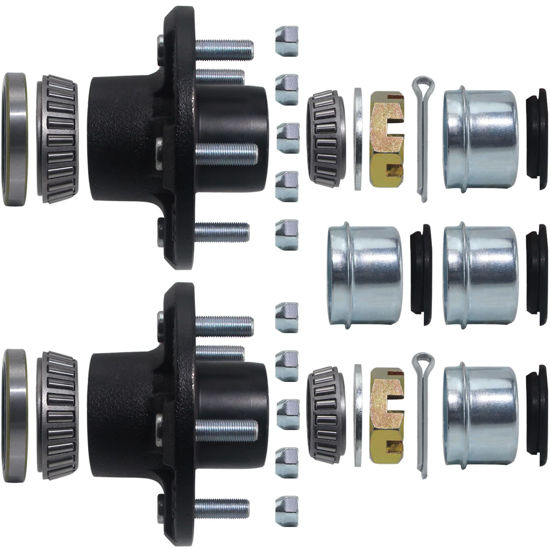GetUSCart iBroPrat 2 Sets Trailer Hub Kit 5 Bolt 4.5, Trailer Axle Kit