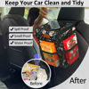 Picture of ELONGRIVER Car Trash Can Bin for Car Back Seat Leak Proof, Cute Car Trash Bag Hanging, Vehicle Trash Can for SUV Truck Van, Automotive Car Garbage Cans Front Seat Colorful Floral