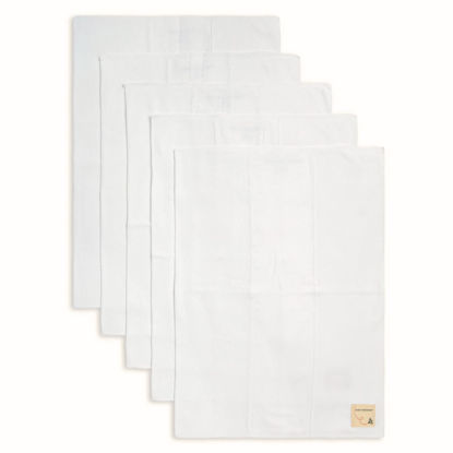 Picture of Burt's Bees Baby - Burp Cloths, 5-Pack Extra Absorbent 100% Organic Cotton Drool Cloths