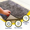 Picture of Muddy Mat® AS-SEEN-ON-TV Highly Absorbent Microfiber Door Mat and Pet Rug, Non Slip Thick Washable Area and Bath Mat Soft Chenille for Kitchen Bathroom Bedroom Indoor and Outdoor - Grey Runner 59"X24"