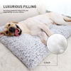Picture of Washable Dog Bed Deluxe Plush Dog Crate Beds Fulffy Comfy Kennel Pad Anti-Slip Pet Sleeping Mat for Large, Jumbo, Medium, Small Dogs Breeds, 47" x 29", Gray