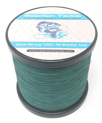 Picture of Reaction Tackle Braided Fishing Line Moss Green 30LB 1500yd