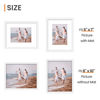Picture of upsimples Picture Frame Set of 5,Display Pictures 5x7 with Mat or 8x10 Without Mat,Wall Gallery Photo Frames, White