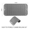 Picture of MicoYang Silicone Dish Drying Mat for Multiple Usage,Easy clean,Eco-friendly,Heat-resistant Silicone Mat for Kitchen Counter,Sink,Bar,Bottle,or Cup Grey S 12 inches x 6 inches