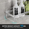 Picture of Moforoco Shower Caddy Shelf Organizer Rack, Self Adhesive Silver Bathroom Shelves Basket, Home Farmhouse Wall Shower Inside Organization and Storage Decor Rv Accessories, First Apartment Essentials