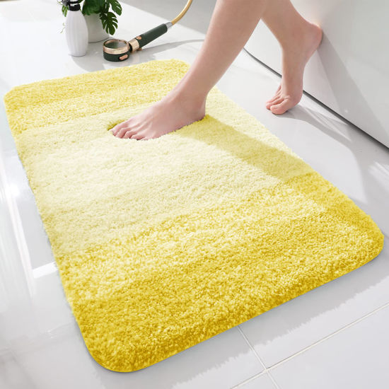 OLANLY Luxury Bathroom Rug Mat, Soft and Absorbent Microfiber Bath Rugs,  Non-Sli