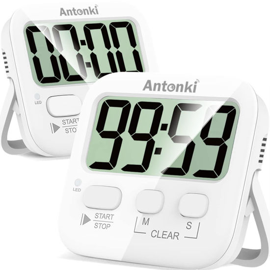  Antonki Timer, Kitchen Timer, Timer for Kids, 2 Pack Digital  Timer for Cooking, Egg Timer, Cute Magnetic Desk Timers for Classroom,  Teacher, Toothbrush, Exercise, Oven, Baking, Table, Productivity: Home &  Kitchen