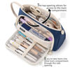 Picture of EASTHILL Big Capacity Pencil Case High Large Storage Pouch Marker Pen Case Simple Stationery Bag School College Office Organizer for Teens Girls- Navy