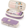 Picture of EASTHILL Big Capacity Pencil Case Large Pencil Pouch Stationery Pen Bag for Teen Girls-Purple