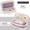 Picture of EASTHILL Big Capacity Pencil Case Large Pencil Pouch Stationery Pen Bag for Teen Girls-Purple
