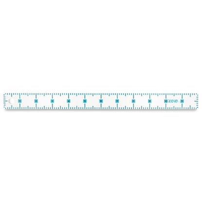 Picture of Zoid 1" X 12" Acrylic Ruler, Reversible Ruler for Measuring, Quilting Ruler, Slip-Resistant Ruler, Clear