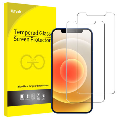 Picture of JETech Screen Protector for iPhone 12/12 Pro 6.1-Inch, Tempered Glass Film, 2-Pack