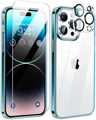 Picture of Humixx 【5-in-1】 Designed for iPhone 14 Pro Max Case, Full Body Shockproof with 2X Screen Protector + 2X Lens Protector Crystal Clear Slim Protective Case for iPhone 14 Pro Max Case 6.7''-Abyss Blue