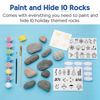 Picture of Creativity for Kids Holiday Hide & Seek Rock Painting Kit, Paint & Hide 10 Rocks, Holiday Crafts For Kids