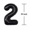 Picture of 21 Number Balloons Black Big Giant Jumbo Big Large 21 or 12 Foil Mylar Helium Number Balloons Black 21st 12th Birthday Party Anniversary Events Decorations for Women Men