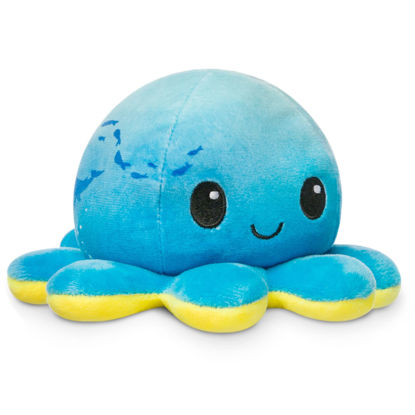 Picture of TeeTurtle | The Original Reversible Octopus Plushie | Patented Design | Sunset + Ocean | Happy + Angry | Show your mood without saying a word!