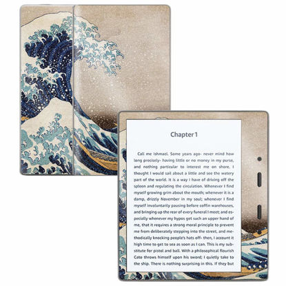 Picture of MightySkins Glossy Glitter Skin for Amazon Kindle Oasis 7" (9th Gen) - Great Wave of Kanagawa | Protective, Durable High-Gloss Glitter Finish | Easy to Apply, Remove | Made in The USA