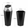 Picture of OUDEW Car Trash Can with Lid, New Car Dustbin Diamond Design, Leakproof Vehicle Trash Bin, Mini Garbage Bin for Automotive Car, Home, Office, Kitchen, Bedroom, 1PCS (Silver)
