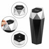 Picture of OUDEW Car Trash Can with Lid, New Car Dustbin Diamond Design, Leakproof Vehicle Trash Bin, Mini Garbage Bin for Automotive Car, Home, Office, Kitchen, Bedroom, 1PCS (Silver)