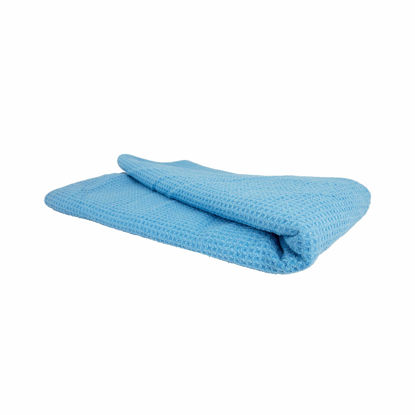 Picture of Chemical Guys MIC701 Waffle Weave Glass and Window Microfiber Towel, Light Blue (24" x 16")