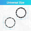 Picture of Car Bling Crystal Rhinestone Engine Start Ring Stickers, 1 Single Drainage Drill and 1 Double Drainage Drill Car Start Button Cover, Key Ignition Knob Bling Ring Decals, Bling Car Accessories(Black)