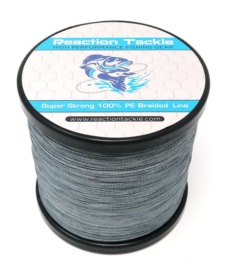 Reaction Tackle Braided Fishing Line Gray 50LB 1000yd