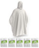 Picture of Hagon PRO Rain Ponchos for Adults - Cornstarch Poncho (5 Pack) - Rain Poncho for Women and Men for Camping and Survival Gear