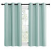 Picture of NICETOWN Aqua Blue Room Darkening Curtains for Kitchen, Window Treatment Thermal Insulated Solid Grommet Room Darkening Curtains/Drapes for Bedroom (Set of 2, 42 inches Wide by 50 inches Long)