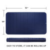 Picture of MicoYang Silicone Dish Drying Mat for Multiple Usage,Easy clean,Eco-friendly,Heat-resistant Silicone Mat for Kitchen Counter or Sink,Refrigerator or Drawer Liner Navy Blue XXXXL 32 inches x 18 inches