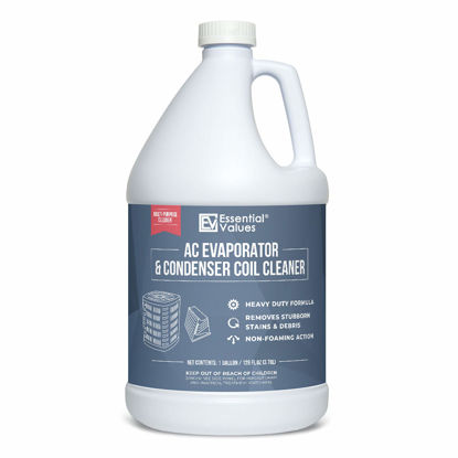 Picture of Coil Cleaner for AC Unit (Gallon) | AC Coil Cleaner That is Non Foam Formula for Condenser Coils - Heavy Duty Professional Grade & Compatible with Commercial & Residential Air Conditioning Units, Made in USA