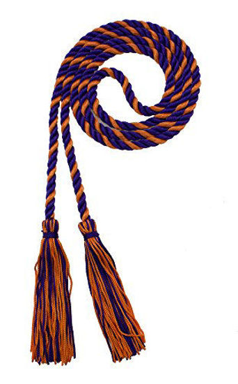 Picture of Graduation Honor Cord - Purple/Orange - Every School Color Available - Made in USA - by Tassel Depot