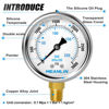Picture of MEANLIN MEASURE 0~3000Psi Stainless Steel 1/4" NPT 2.5" FACE DIAL Liquid Filled Pressure Gauge WOG Water Oil Gas Lower Mount