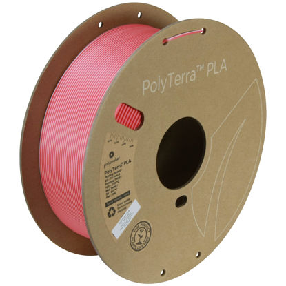 Picture of Polymaker Dual Color Matte PLA Filament 1.75mm Pink-Red (Flamingo), Coextrusion 1.75 PLA 3D Printer Filament 1kg - Experience a Unique Dichromatic Matte Finish with PolyTerra PLA 1.75mm (+/- 0.03mm)