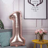 Picture of 18 Number Balloons Rose Gold Big Giant Jumbo Number 18 Foil Mylar Balloons for 18th Birthday Party Supplies 18 Anniversary Events Decorations